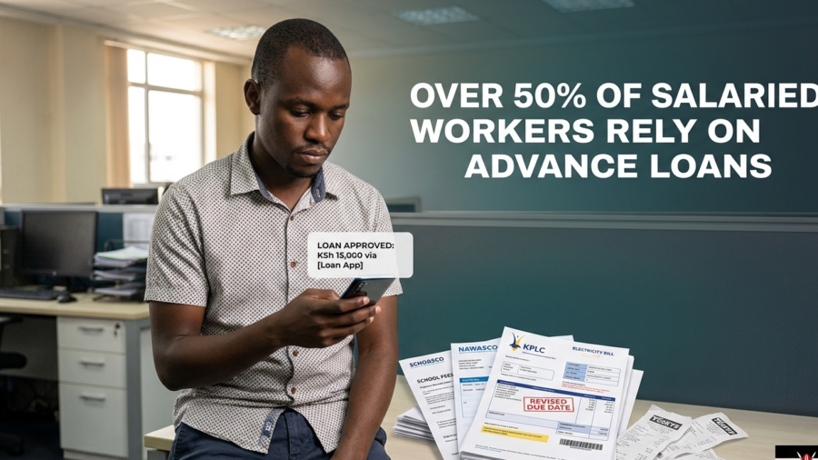 Over 50% of Salaried Workers in Kenya Now Depend on Advance Loans to Survive