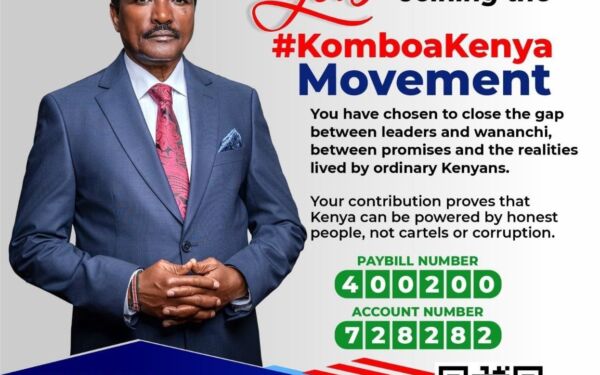 Wiper Launches Paybill for Kalonzo’s 2027 Presidential Bid